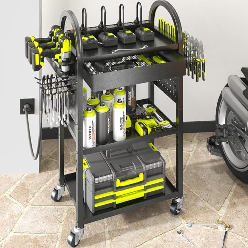 Power Tool Cart with Charging Station