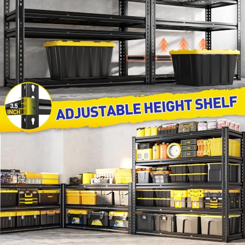 5 Tier Heavy Duty Metal Shelving for Garage Basement Warehouse