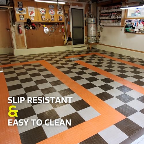 SnapLock RaceDeck CircleTrac 12"x12" Garage Tiles (24 Sq Ft)