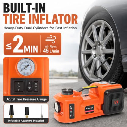 Electric Car Jack Kit 5 Ton 12V with Impact Wrench