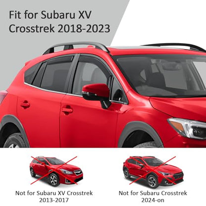 in Channel Extra Durable Rain Guards for Subaru XV Crosstrek 2018