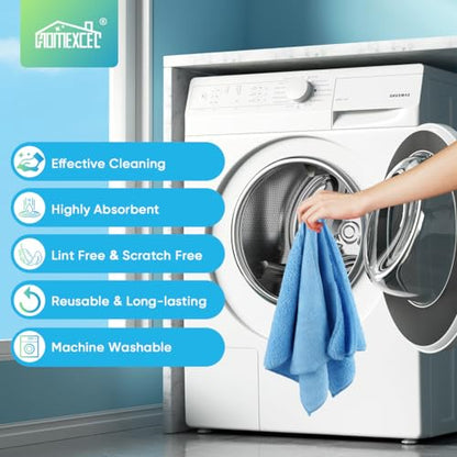 Blue Microfiber Cleaning Cloth (12 Count)