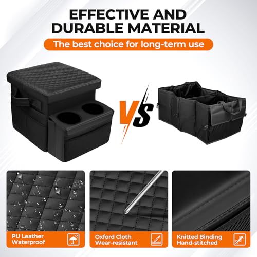 Car Seat Organizer with 2 Cup Holders