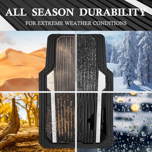 Heavy Duty Rubber Car Mats Metallic