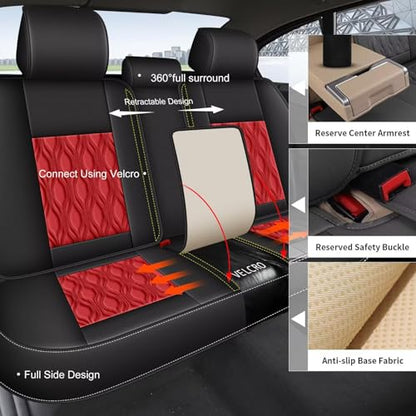 Full Set Waterproof Leather Seat Covers for Toyota Corolla 2000