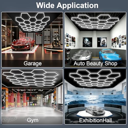 22 Grid Hexagon LED Garage Lights (83 Count)