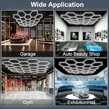 22 Grid Hexagon LED Garage Lights (83 Count)