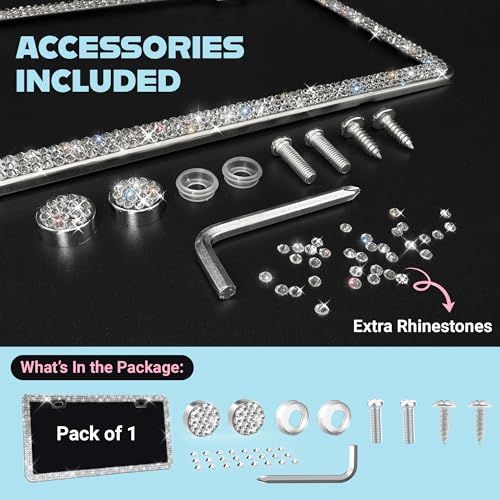 Dazzling Bling License Plate Frame for Women