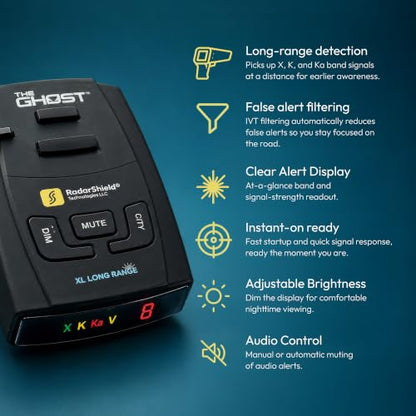 RadarShield Ghost Radar and Laser Detector for Cars