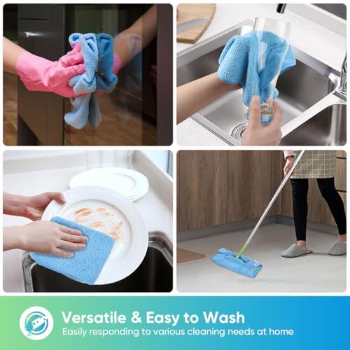 Blue Microfiber Cleaning Cloth (12 Count)