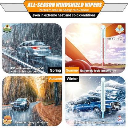 Windshield Wiper Blade Replacement for Nissan Rogue Pathfinder