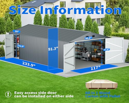 10x20 FT Outdoor Storage Shed