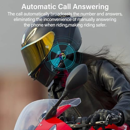 Motorcycle Helmet Bluetooth Headset 2 Way Intercom 550 Yards