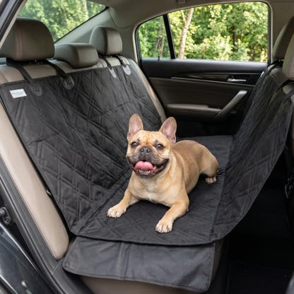 Bulldogology Dog Car Seat Cover 64"x60" Waterproof Heavy Duty Bench Dog Hammock Backseat Protector from Hair
