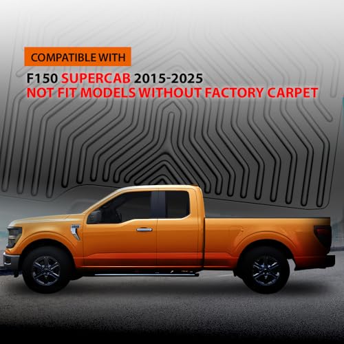 TPE Floor Mats Fit Ford F150 Supercab 2015