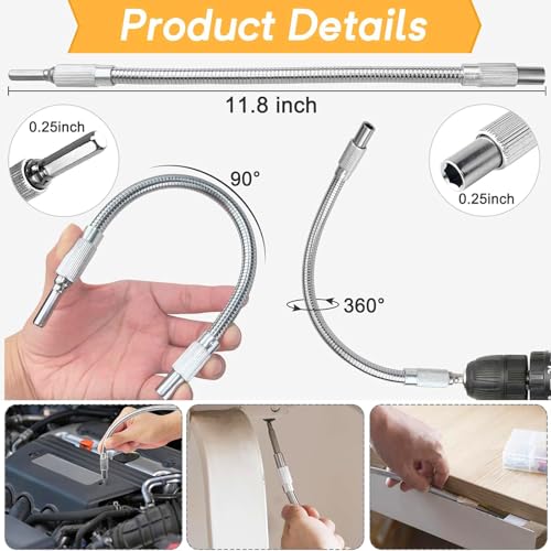 17Pcs Tools Flexible Drill Bit Extension