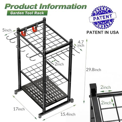 Garden Tool Organizer Rack Up to 50 Tools