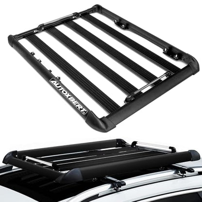 50" x37.8" x3.54" Universal Aluminum Roof Rack Rooftop Cargo Carrier Luggage Basket 330LBS Heavy Duty Car Top Luggage Holder for Cars SUVs and Trucks