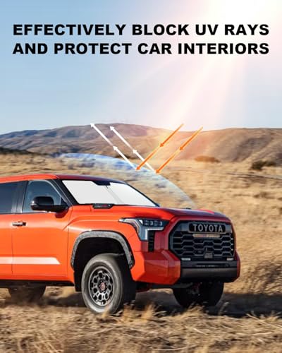 Foldable Front Windshield Sun Shade fit for Toyota Tundra 2022