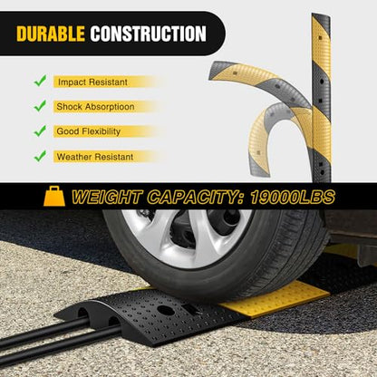 Rubber Speed Bumps with Cable Protector