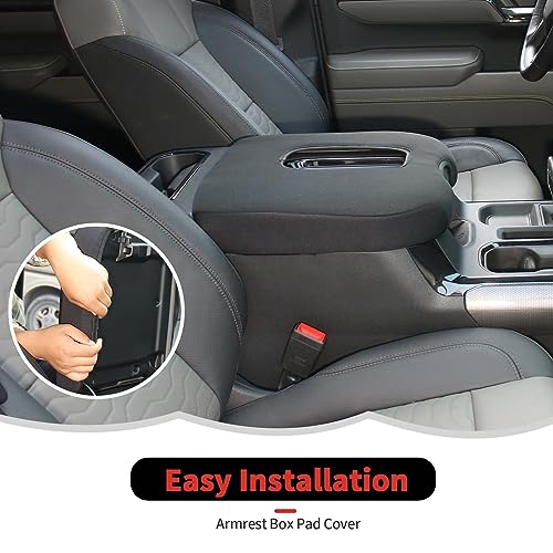 Armrest Box Pad Cover Compatible with Chevrolet Silverado