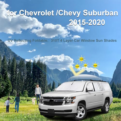 7pcs Thicken Sun Shades for Chevy Suburban 2015