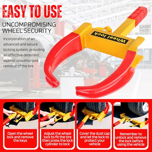 Anti Theft Wheel Lock Clamp (2 Count)