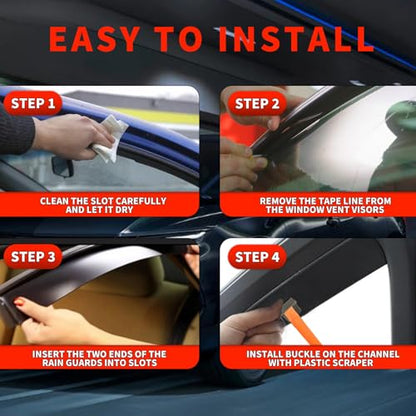 in Channel Rain Guards Fit for 2021 2022 2023 2024 2025 2026 Chevrolet (4 Count)