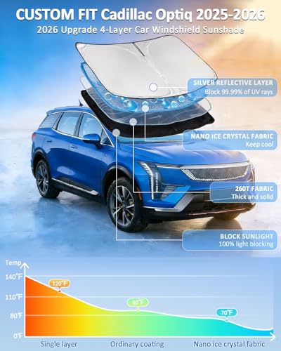 Windshield Sunshade for Cadillac Optiq 2025