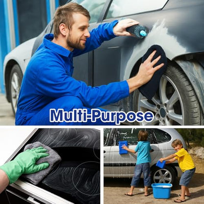 30 Pcs16 x 16 Inch Edgeless Microfiber Plush Towels for Cars Detailing Drying Wash Polishing Absorbent Cleaning Cloths