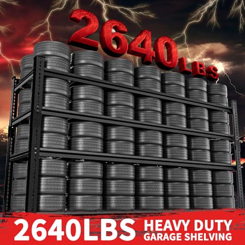 Storage Shelves 3PCS Garage Shelving Heavy Duty 2640LBS Capacity