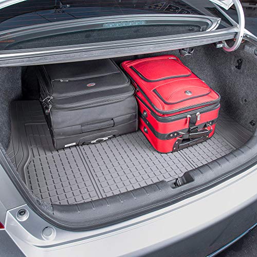 FlexTough Gray Floor Mats for Cars & Cargo Mat Full Set