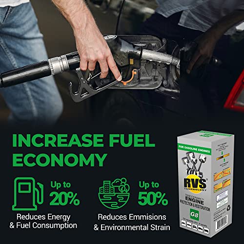G8 Engine oil Treatment. for Gasoline Engines with an Motor Oil Capacity up to 9 quarts. Boost Power and Safely Restore and protect your Car