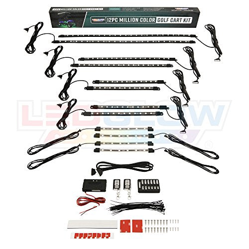 12pc Million Color LED Golf Cart Underglow Kit for 12V 4