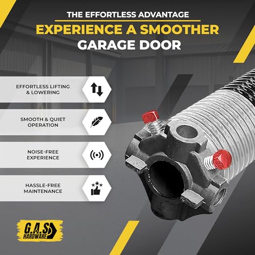 Garage Door Torsion Spring 295x2x41 Torsion Springs for Left Side of Garage Door with 1" Steel Bearing