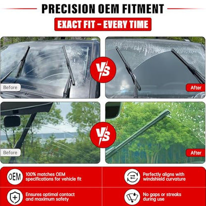 3 Pack Windshield Wiper Blades Replacement for Nissan Rogue Sport 2017