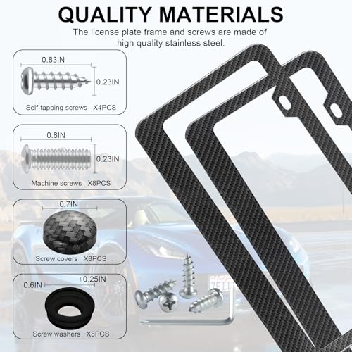 Carbon Fiber License Plate Frames