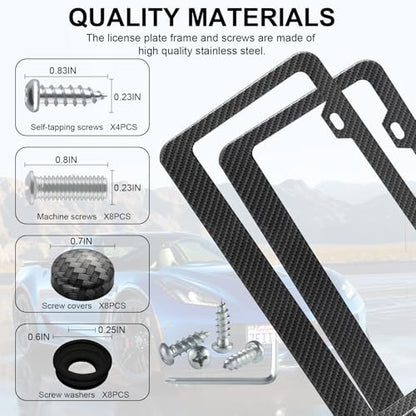 Carbon Fiber License Plate Frames