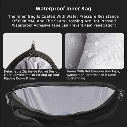 Motorcycle Saddlebag Waterproof Luggage Bag Quick Release Motorcycle Side Bag 25L Fits Most Adventure and Sports Bike Motorbike Racks