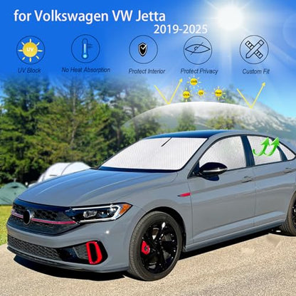 7pcs Sun Shades for Volkswagen Jetta 2019 (7 Count)