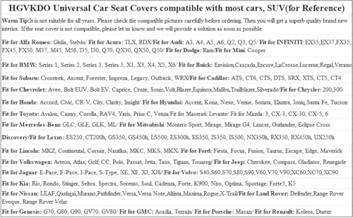 LK Full Set Car Seat Covers for Front Seats and Rear Seats