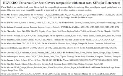 LK Full Set Car Seat Covers for Front Seats and Rear Seats