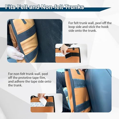 Deluxe Leather Trunk and Backseat Organizer for Car SUVs & RVs