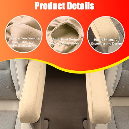 2PC Car Front Seat Armrest Covers