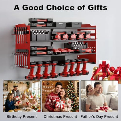 Large Power Tool Organizer Wall Mount Red