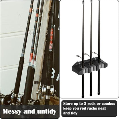 2 Pcs Magnetic Fishing Rod Holder for Car Fishing Pole Rack Vertical Rod Storage Holders for Truck Bed Boat Wall Garage Door (2 Count)