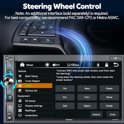 7" Double Din Car Stereo with Wireless Apple CarPlay & Android Auto
