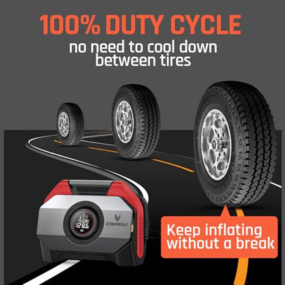 VORTEX S6 Tire Inflator Portable Air Compressor