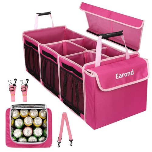 Collapsible Trunk Organizer with Insulated Leakproof Cooler Bag