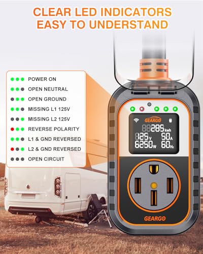 First RV Surge Protectors 50 Amp with App Control & Smart LED Display